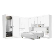 Dormitório Completo Georgia Ja Branco Para Cama Box 1,38m Foto  mini 1