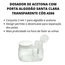 Dosador De Acetona Com Porta Algodão Santa Clara Foto mini 2