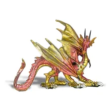 Dragão Escultura Dragão Em Resina 20,5x25x10cm Cor Lilás/dourado Foto mini 1