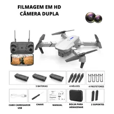 Drone Folding Drone Mini Drone E88 4k 4K prateado 2.4GHz 3 baterias Foto mini 1
