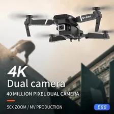 Drone Folding Drone Mini Drone E88 4k 4K prateado 2.4GHz 3 baterias Foto mini 4