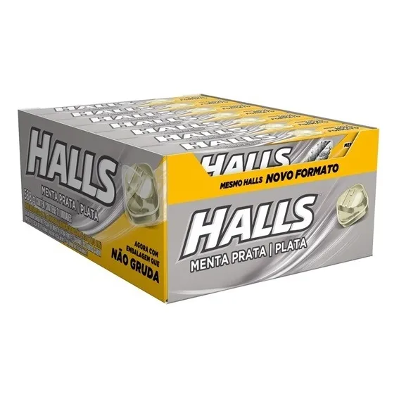 Drops Halls Menta Prata 28gr C/21 - Adams Foto 1