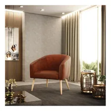 D'Rossi Premium Stella - Poltrona Sala Estar, Poltrona Sala Jantar tela corano color marrom Foto mini 4