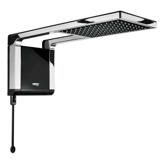 Ducha Acqua Storm Ultra Preta Cromada 220v 7800w Lorenzetti Foto 1