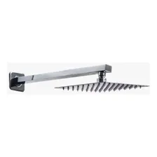 Ducha Chuveiro 25x25 Inox Slim Quadrado Braço 40cm Foto mini 1