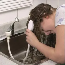 Ducha Chuveiro Adaptador Multiuso Mangueira 3/4 Para Pia Acabamento Fosco Cor Branca Foto mini 4