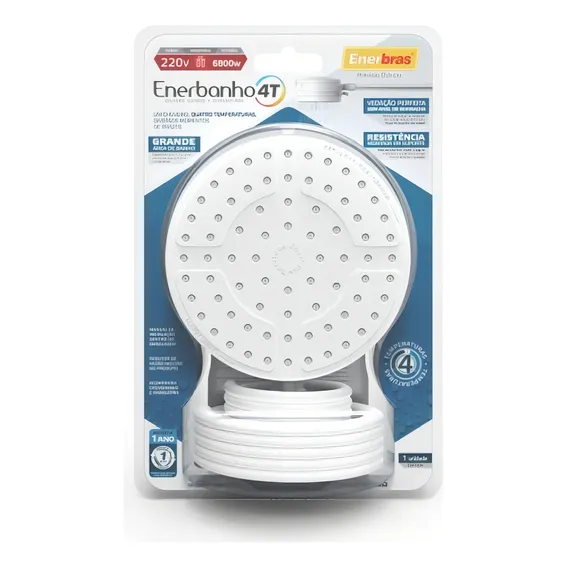 Ducha Chuveiro Enerbanho 4 Temperaturas 127v 5500w Branco Foto 1