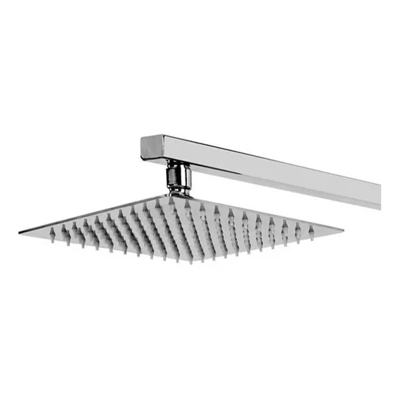 Ducha Chuveiro Inox Braço Quadrado Slim 20cm Banheiro Foto 1