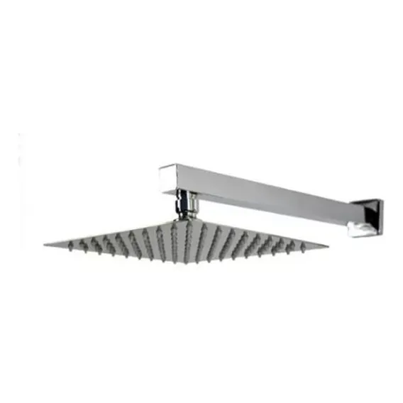 Ducha Chuveiro Slim 20x20 Cm Inox + Braço 40cm Foto 1