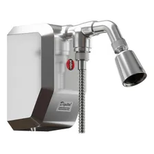 Ducha elétrica inteligente digital Kdt 8800w 220v com desviador chuveirinho mangueira silenciosa chuveiro prata Foto mini 2
