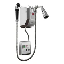 Ducha elétrica inteligente digital Kdt 8800w 220v com desviador chuveirinho mangueira silenciosa chuveiro prata Foto mini 1