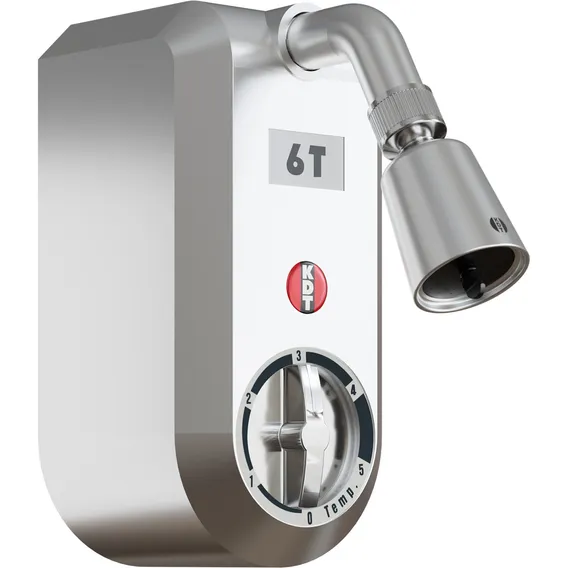 Ducha Elétrica KDT 6T 8800W 220V 6 Temperaturas Silenciosa Chuveiro Prata Foto 1