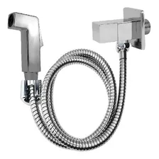 Ducha Higiênica Quadrada Luxo Metal Cromada Completa ¼ Volta Foto  mini 1