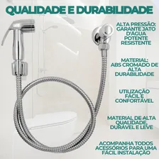 Ducha Higiênica Completa Com Gatilho Cromado Para Banheiro Foto mini 3