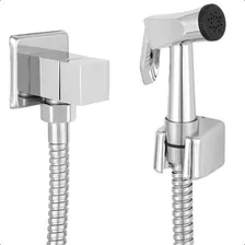 Ducha Higiênica Quadrada Completa 100% Em Metal Cromado Ducha Metal Cromada Luxo Ducha Quadrada Life Metais Foto mini 4