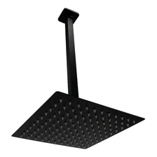 Ducha Inox 304 Slim 25x25 Preto Com Braço Suporte Teto 40 Cm Acabamento Fosco Foto mini 1