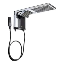 Ducha Lorenzetti Acqua Duo Ultra Cromado Preto 5500w 110v Cor Preto/ Cromado 220v 6800w Foto mini  2