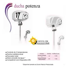 Ducha Potenza Pressurizada Cromada Multitemperaturas Cardal Foto mini 3