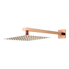 Ducha Slim Quadrada Em Inox 20x20cm Rose Gold Foto  mini 1