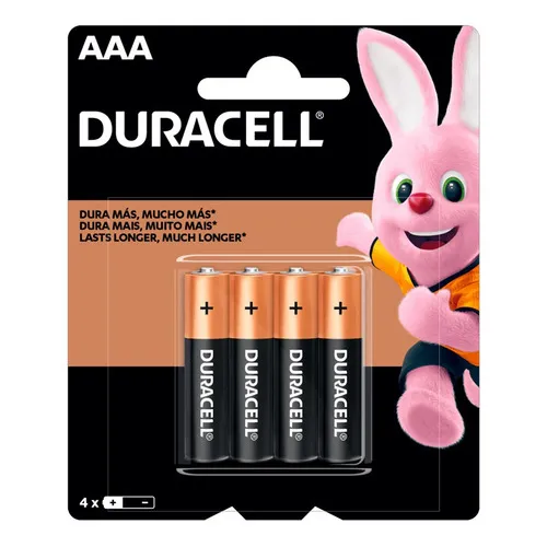 Duracell Pilha Alcalina Aaa Palito 4 Unidades Foto 1