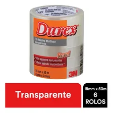 Durex Fita Adesiva 18mm X 50m 6 Rolos Foto mini 1