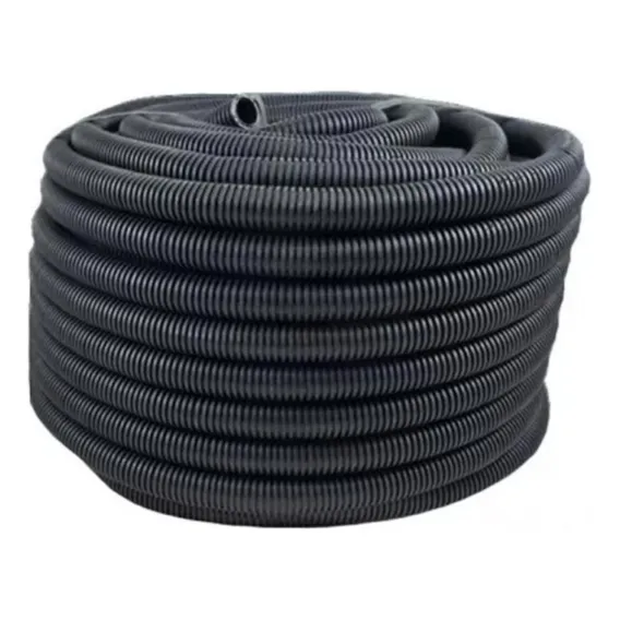 Duto Corrugado Preto 1.1/2'' X 50m Com Fio Guia - Volpato Foto 1