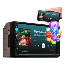 Dvd 2 Din Multimidia Bluetooth Usb Sd Tela 7 Hd Espelhamento Foto mini 1