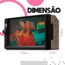 Dvd 2 Din Multimidia Bluetooth Usb Sd Tela 7 Hd Espelhamento Foto mini 3