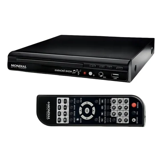 Dvd Cd Player Mondial Karaoke Mp3 Usb Pendrive Ripping Score Foto 1