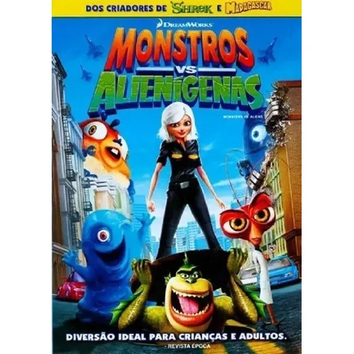 Dvd Monstros Vs Alienígenas Animação Original Lacrado Foto 1
