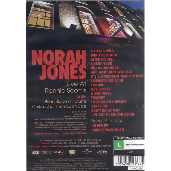 Dvd Norah Jones - Live At Ronnie Scott's Foto 1