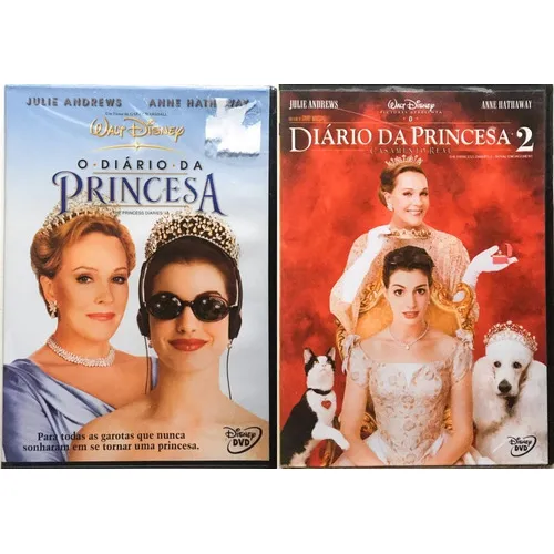 Dvd O Diario Da Princesa 1 E 2 - Originais Lacrados Foto 1