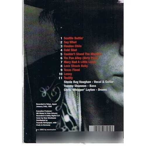 Dvd Steve Ray Vaughan - Live Tokio 1985 Foto 1