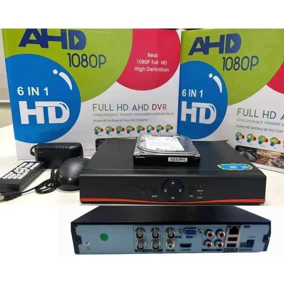 Dvr 4 Canais - Full Hd 1080p 6em1 + Hd 500gb App Xmeye Foto 1