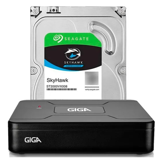 Dvr 4 Canais Giga Security Open Hd Lite 720p + Hd De 1tb Foto 1