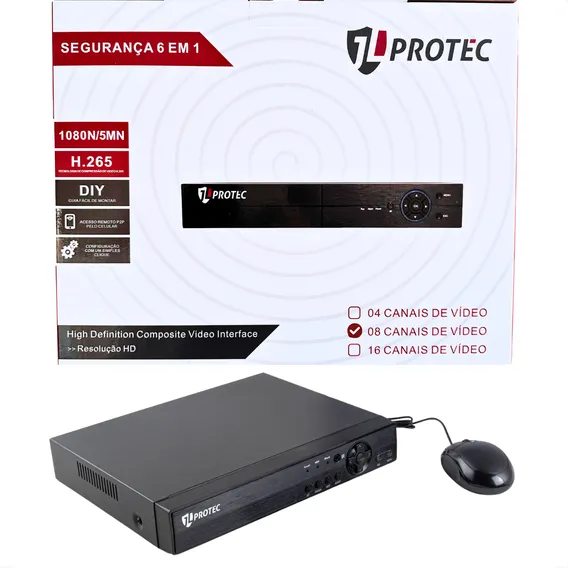 DVR Gravador 8 canais JL Protec 6008a Full HD Segurança 1080n P2P Bivolt 110V/220V Foto 1
