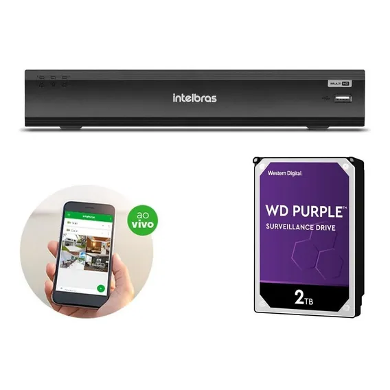 Dvr Intelbras 4 Ch Intelig Artif Imhdx 3004 (hd 2 Tb) 100V/240V Foto 1