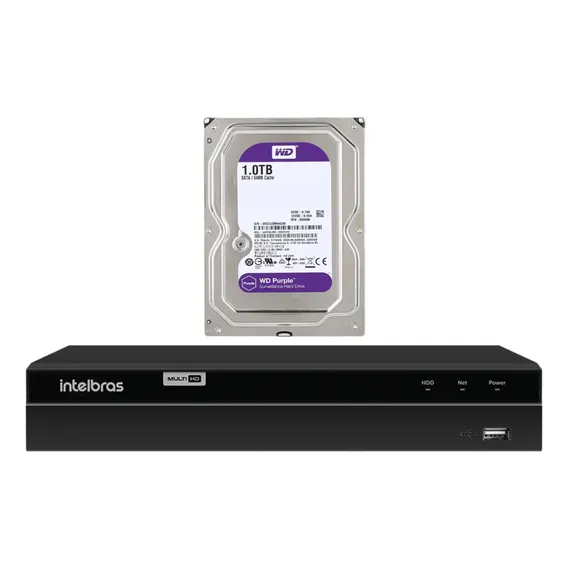 Dvr Intelbras 8ch Mhdx 1308 Inteligente Multi Hd C/ Hd 1tb 127/220v Foto 1