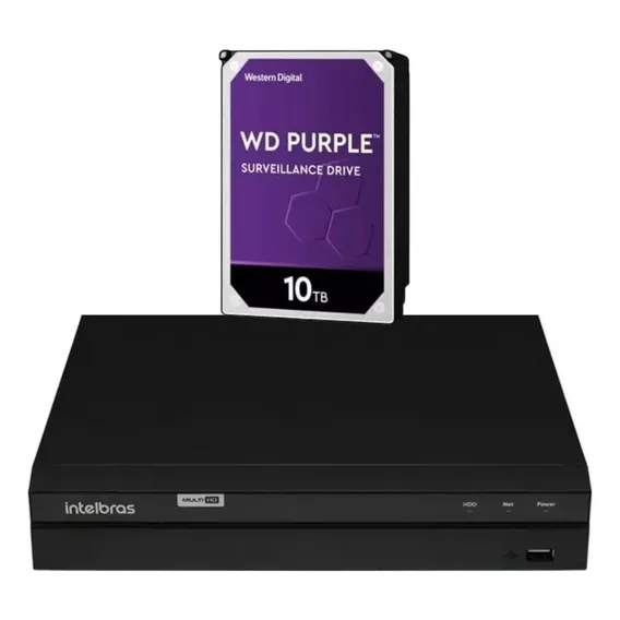 Dvr Stand Alone 04 Canais Full Mhdx 1204 + Hd 10tb Intelbras Foto 1
