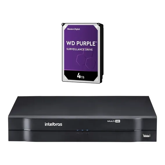 Dvr Stand Alone 04 Canais Mhdx 1104 + Hd 4 Teras Intelbras Foto 1