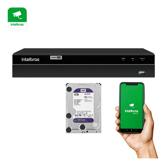Dvr Stand Alone 08 Canais Mhdx 1208 + Hd 04 Teras Intelbras Foto 1