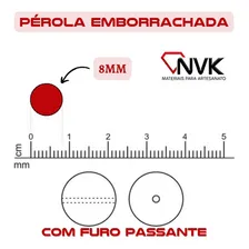 E-NVK Bolinha Emborrachada Miçanga Micanga Missanga Misanga pérola emborrachada 8mm branca branco preto preta cinza escuro chumbo - Branco - 1000 - 8 mm - 8 mm - 250 g Foto mini  3