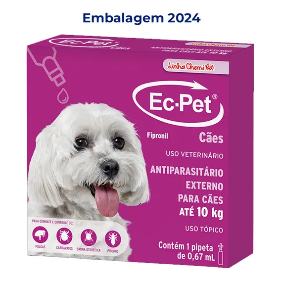 Ec-pet Até 10kg Contra Pulgas E Carrapatos - Chemitec Foto 1