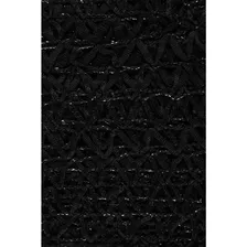 Echarpe Em Poliéster Vazado Preto Com Franja A150xl15 Cm Foto mini  2