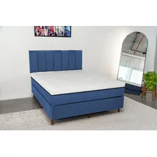 Eco New Colchoes Gold colchão magnético de molas casal massageador com 1000 tipos de massagens cor azul Foto mini  2