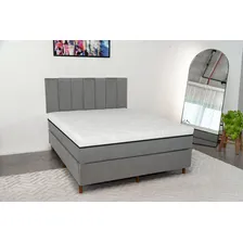 Eco New Colchões Linha Luxo Colchão magnético Casal 1,38m e 1,88m infra anti germes mais cama box baú cor Cinza Foto mini 2