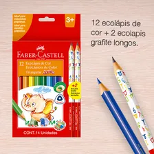 Ecolápis De Cor Triangular Jumbo 12 Cores + 2 GrafĂte Jumbo Foto mini 3