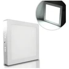Economax Luminária Led Quadrada Sobrepor 18w 6500k Slim Estrutura Branco Bilvolt Foto mini 1