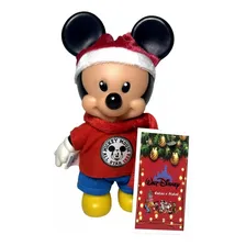 Edição Natal - Boneco Pequeno Personagem Mickey Mouse Noel Natalino - Decoração Natalina Disney - Multibrink Brinquedos Foto mini 1