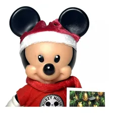 Edição Natal - Boneco Pequeno Personagem Mickey Mouse Noel Natalino - Decoração Natalina Disney - Multibrink Brinquedos Foto mini 2